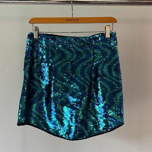 NWT Zara Sequin High Waisted Mini Skirt